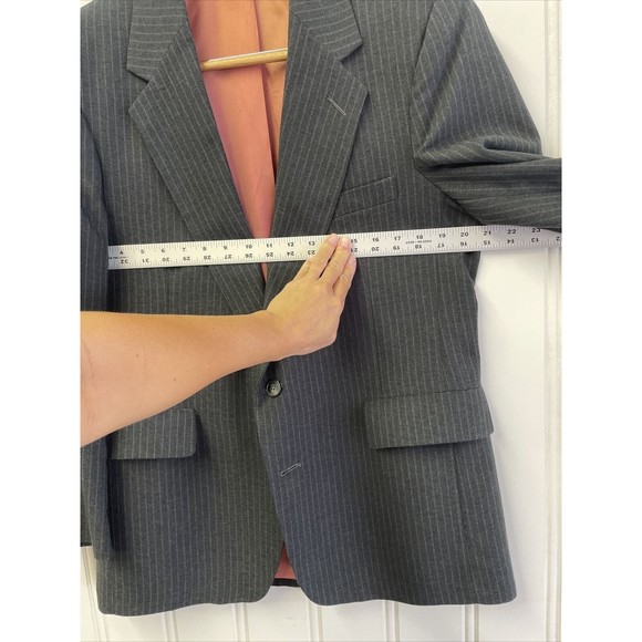 Levis Blazer Vintage Mens 42S Gray Sport Coat Jacket Two Button Made In USA! - Picture 9 of 15